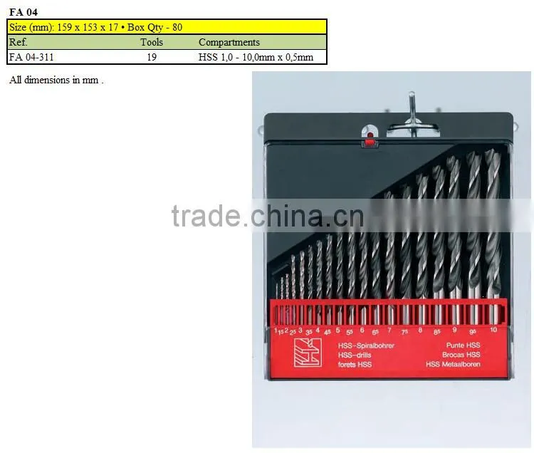 Plastic blades packaging box FN