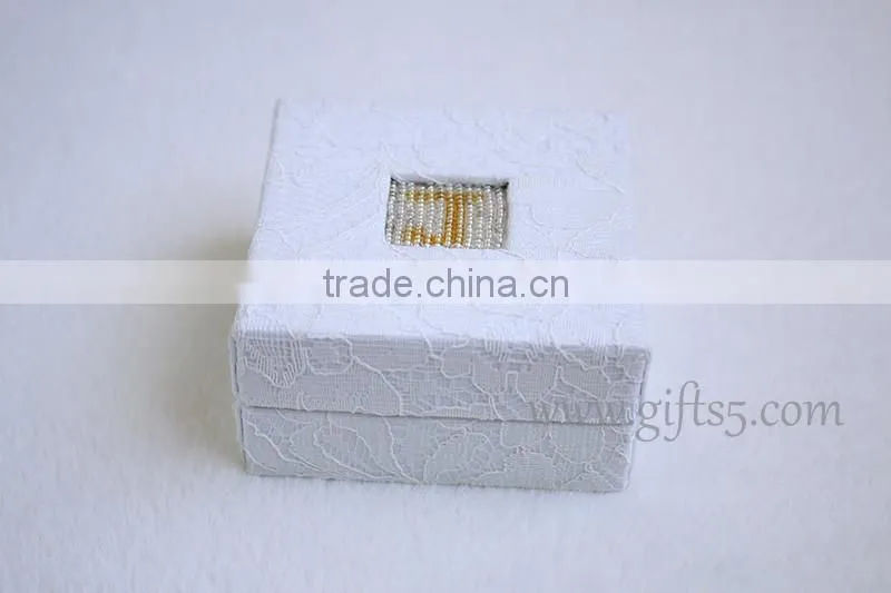 Personalized Jewelry Box bracelet box with beaded name plate of J