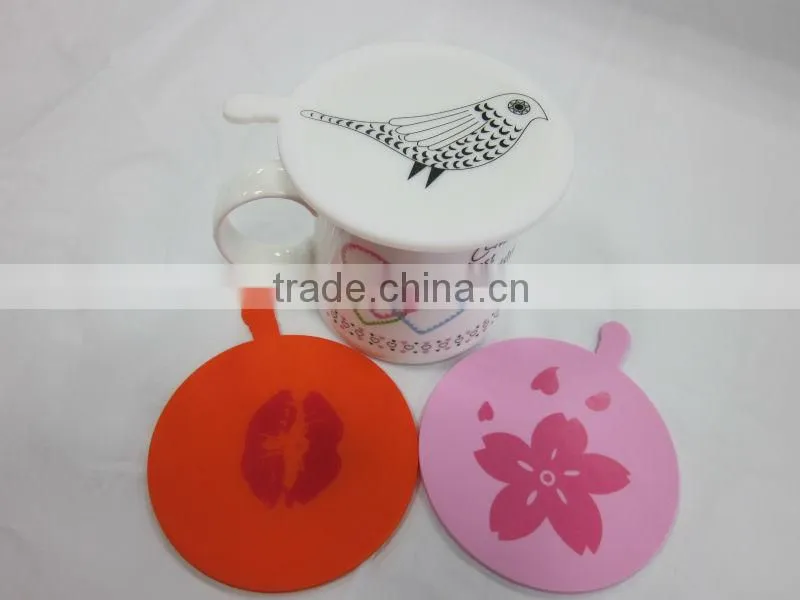 2015 latest design fda and lfgb food safety and 100% food grade silicone cup cover