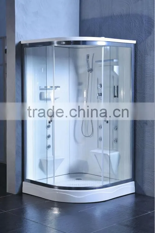 Hydro massage glass shower cabin with steam