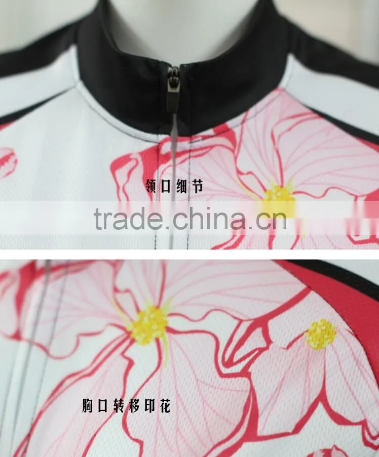 2015 China new style sportswear cheap cycling woman wear for wholesale