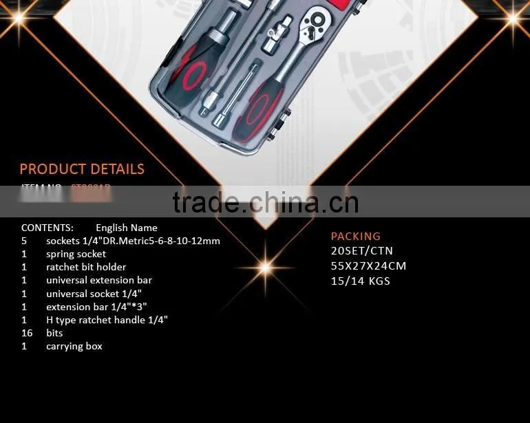 28pcs Mini injection plastic tooling box packed swiss kraft hand tools kit set
