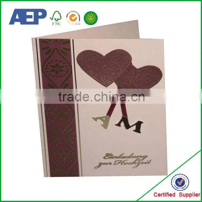 Customized Cheap Paper Folding Greeting Card