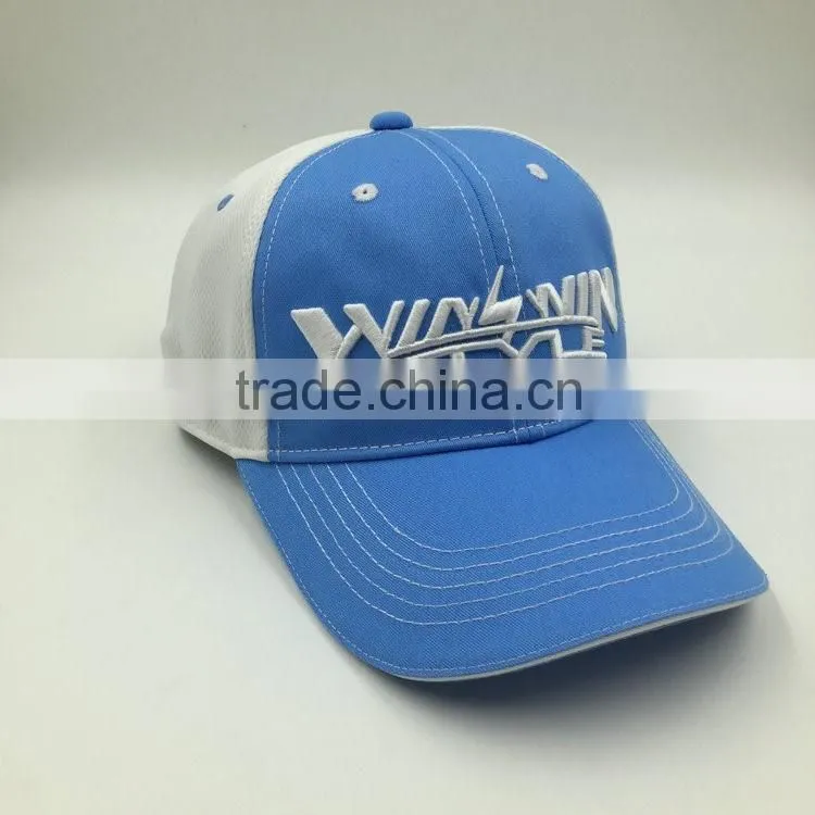 Outdoor adjustable magic tape golf caps sandwiched bill for sale