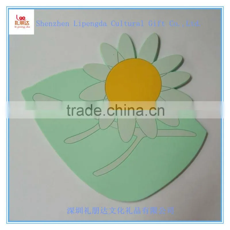 Customized style promotional fashion eco-friendly silicone tea cup mat,soft pvc rubber injection cup coaster