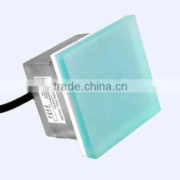 shenzhen 3 years warranty ip67 tough glass concrete outdoor led lighted floor tiles