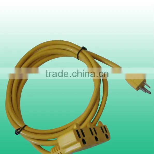 usa nema 5-15p 3-pin plug electrical extension cord