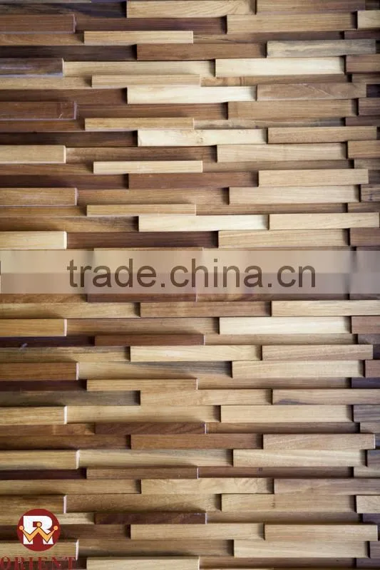 teek baroque style decorative 3D wood wall panel