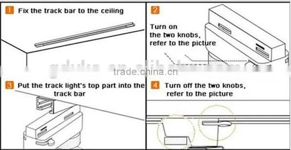 High Ceiling COB 3 Phase LED Track Spot Light with 25degrees Spotlighting Beam Angle Reflector
