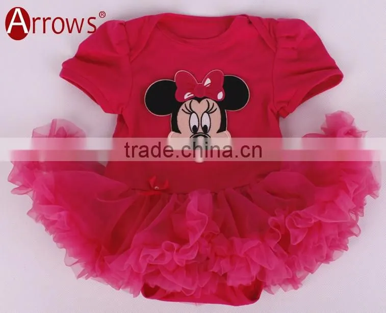 Organic Cotton Baby Girls Lace Dress Sets Short Sleeve Clothing Embroidered With Cake Pattern