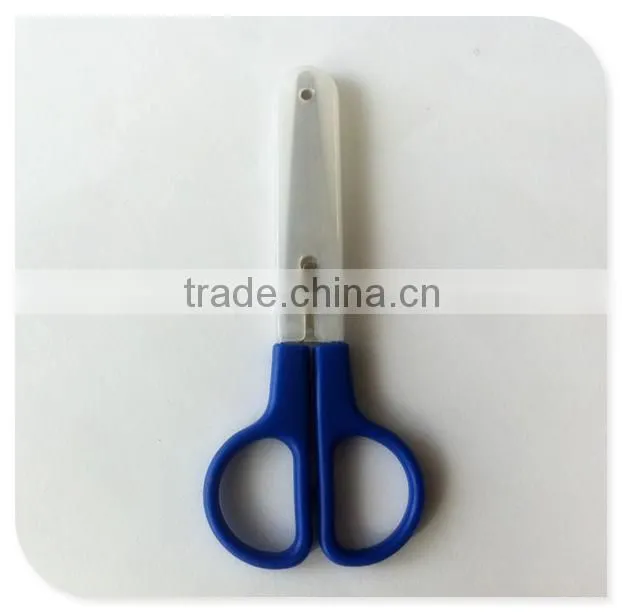 high quality hot selling kids stationery scissor with safety cover