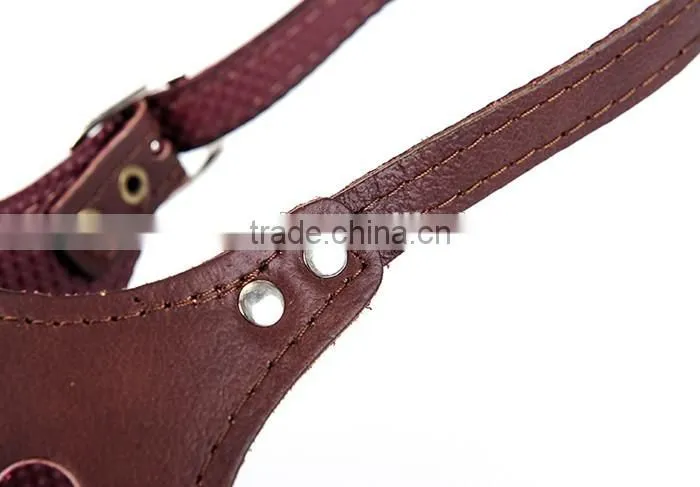 Comfortable Breathing Leather Pet Muzzle, Custom Dog Mouth Mask, Mouth Cover