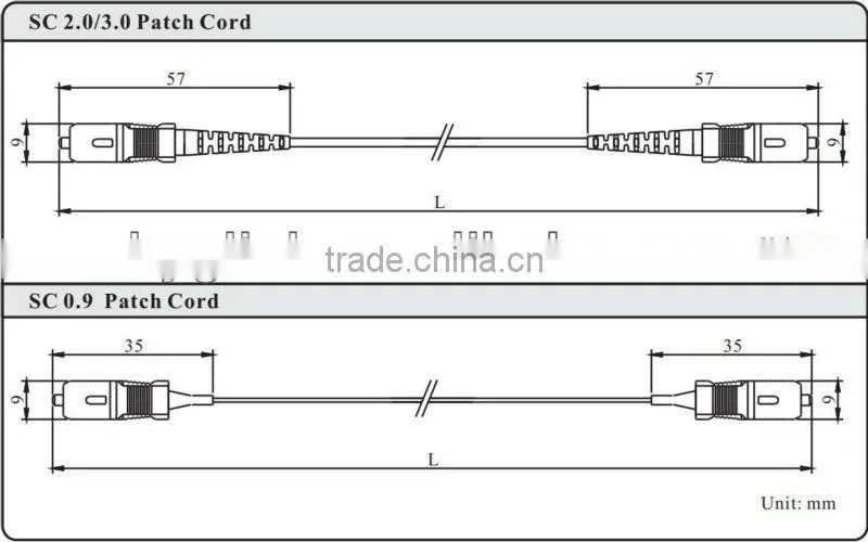 High quality fiber optic FC patch cord/fc duplex patch cord with 2.0mm black boot for FTTH