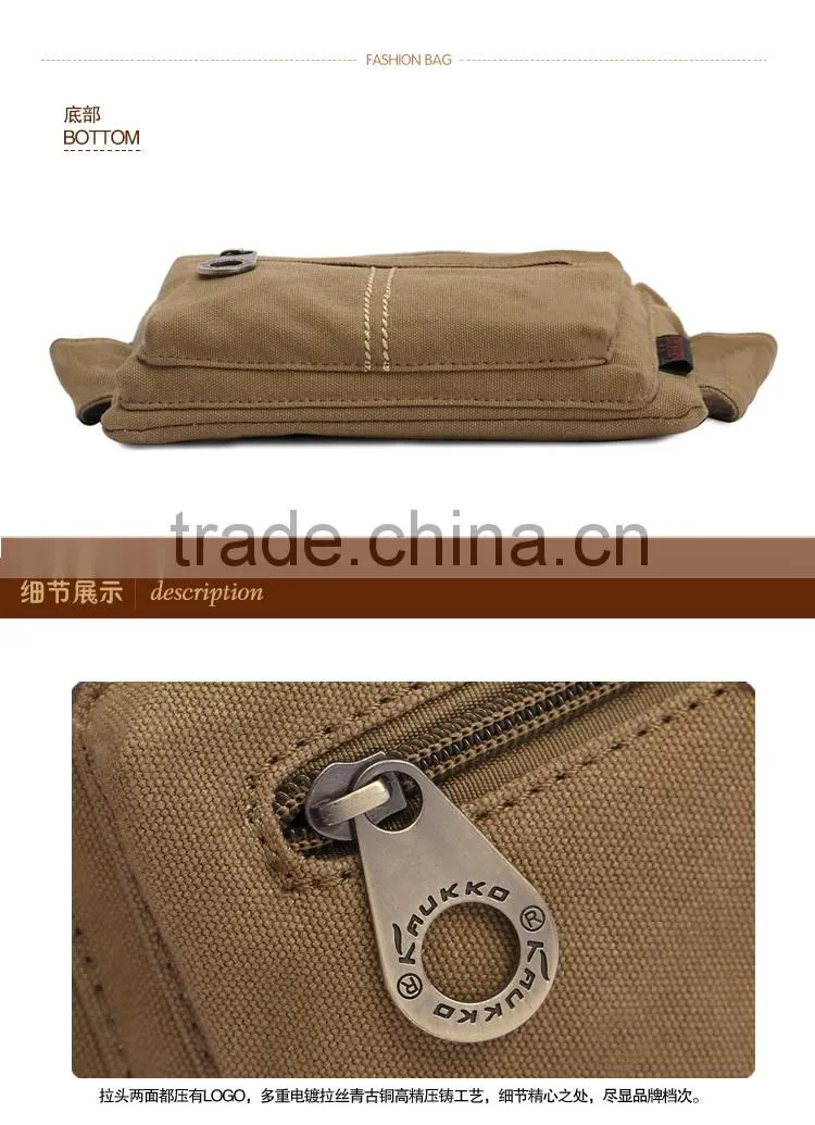 Fashion Waist Pack Canvas Waist Bag Fanny Pack Waist Belt Bag 2 colors