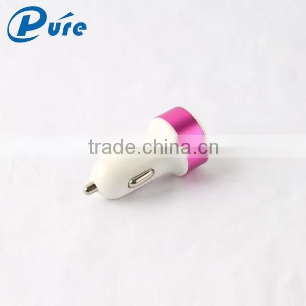 2016 Mini usb car charger adapter, 2 port usb car charger with certifications, 2.1A dual usb car charger
