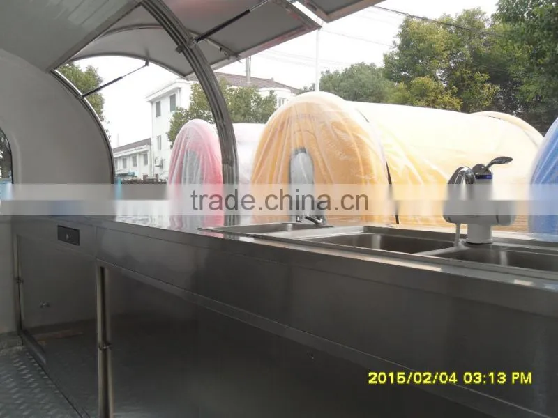 Small or big wheels fast food carts kiosk/food selling car/food street kiosk for salefood truck