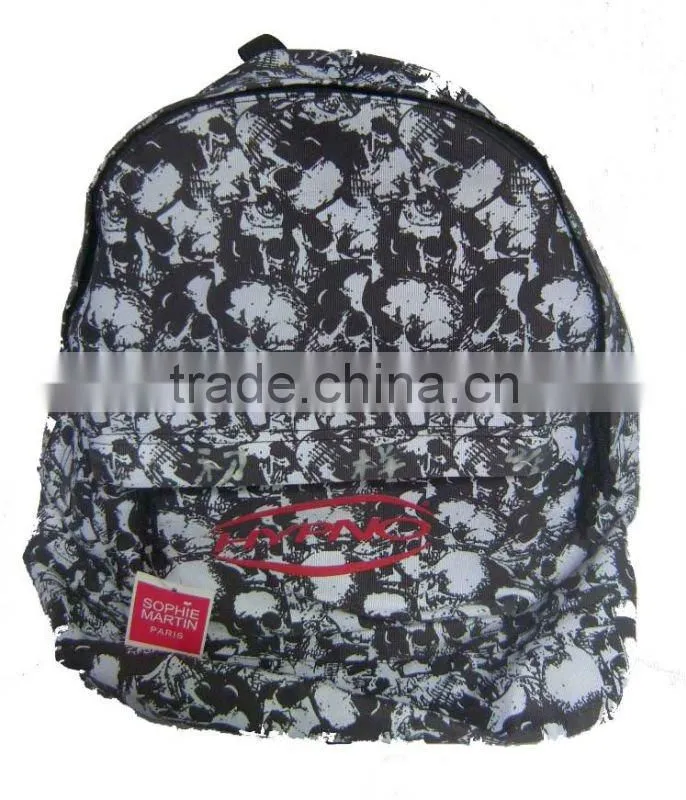 Skull print school bags and backpack
