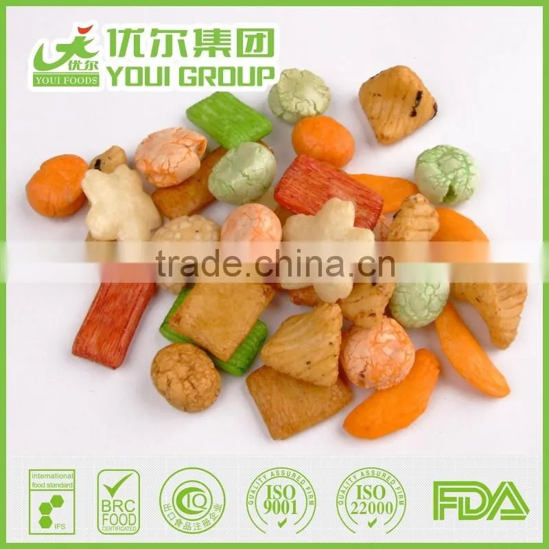 Rice Crackers and Coated Peanuts Mix Wholesale Different Kinds of Rice Crackers Snacks Food With Certificated
