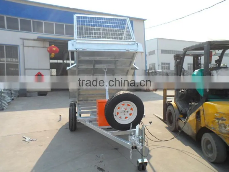 Heavy Duty Galvanized Tandem Hydraulic Tipper Box Trailers