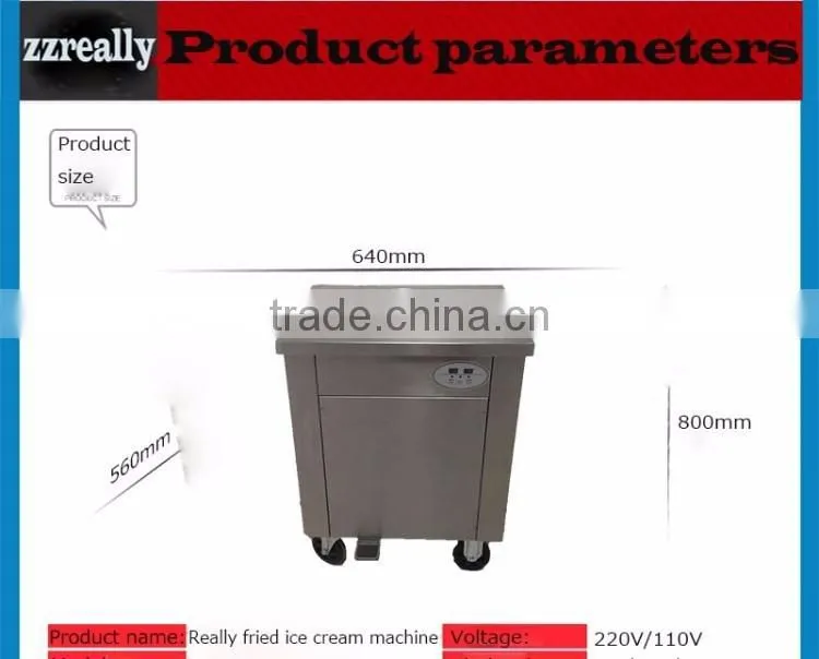 most popular 110V/220V Imported Compressor rolled fried ice cream making