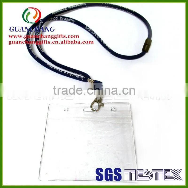 PVC badge holder lanyard,id card holder,document holder