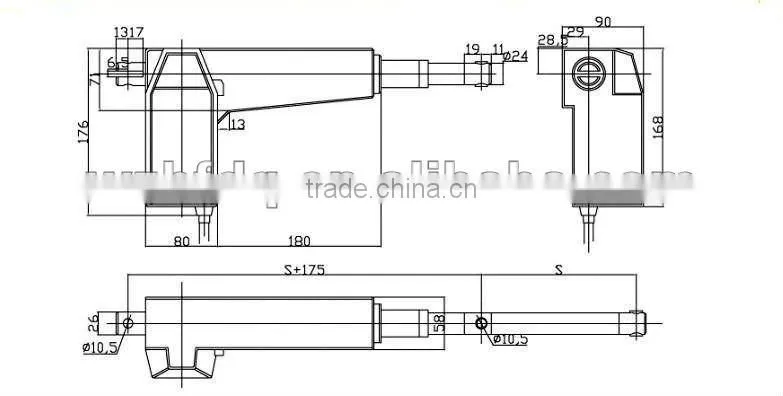furniture type heavy load linear actuator for medical instruments
