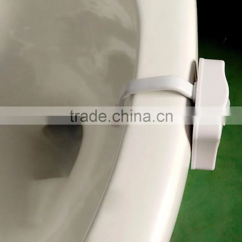 8 Colors LED Toilet Nightlight Motion Activated Light Sensitive Dusk to Dawn Battery-operated Lamp lamparas 3d tooth lamp