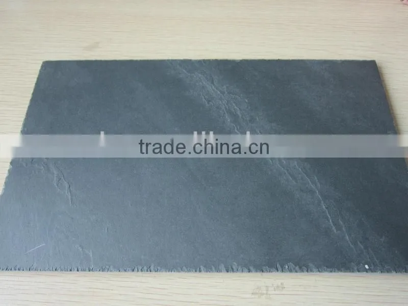 JiuJiang quarry rectangular black natural slate stone coaster
