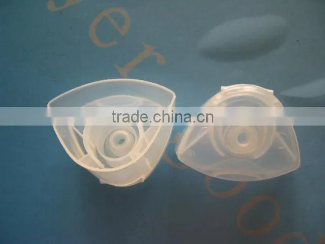 White plastic shampoo bottle caps