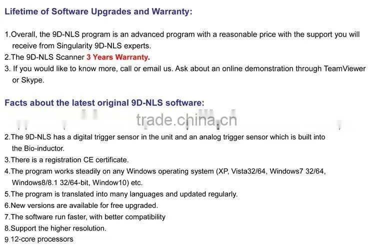 Factory price Item or goods NLS analysis 9d nls quantum health analyzer