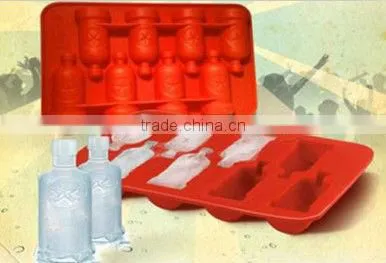 Silicone 4 short glass ice cube