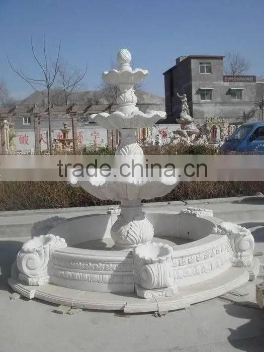Natural black stone water ball fountains