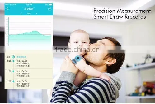 Medical & Household Baby Digital Thermometer, Wearable Smart Electronic Fever Monitor with LCD Display for Testing Temperature