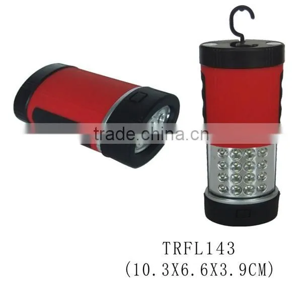 New design 360 degree rotating plastic hook telescopic 16+3 LED magnetic camping light