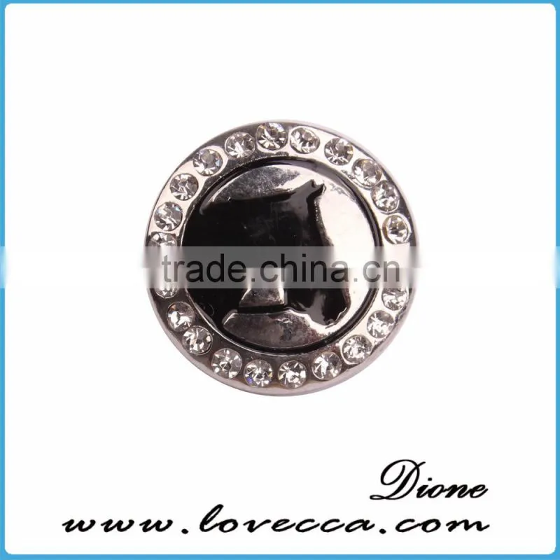 Trendy Punk Style Snap Button Jewelry Interchangeable ring prong snap buttons