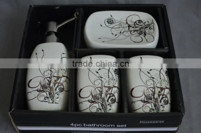 Ceramic elegant Bathroom Accessories Bath Set