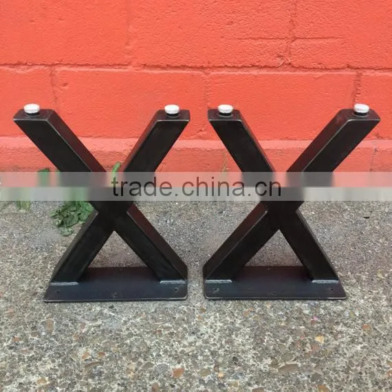New style 16 inch X shape iron metal park bench leg for sale