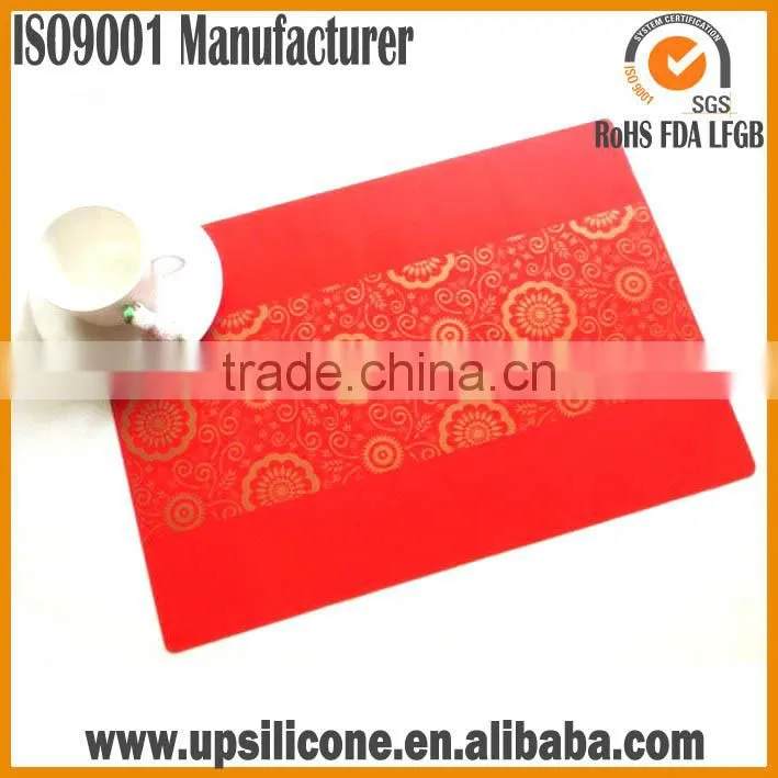 silicone cup mat silicon mat with custom printing table mat