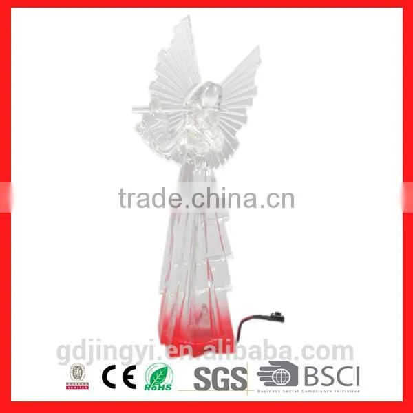 hot selling acrylic Christmas angels figurines with LED lighted
