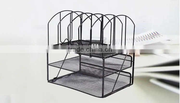 Simple and practical black office mesh desk organizer