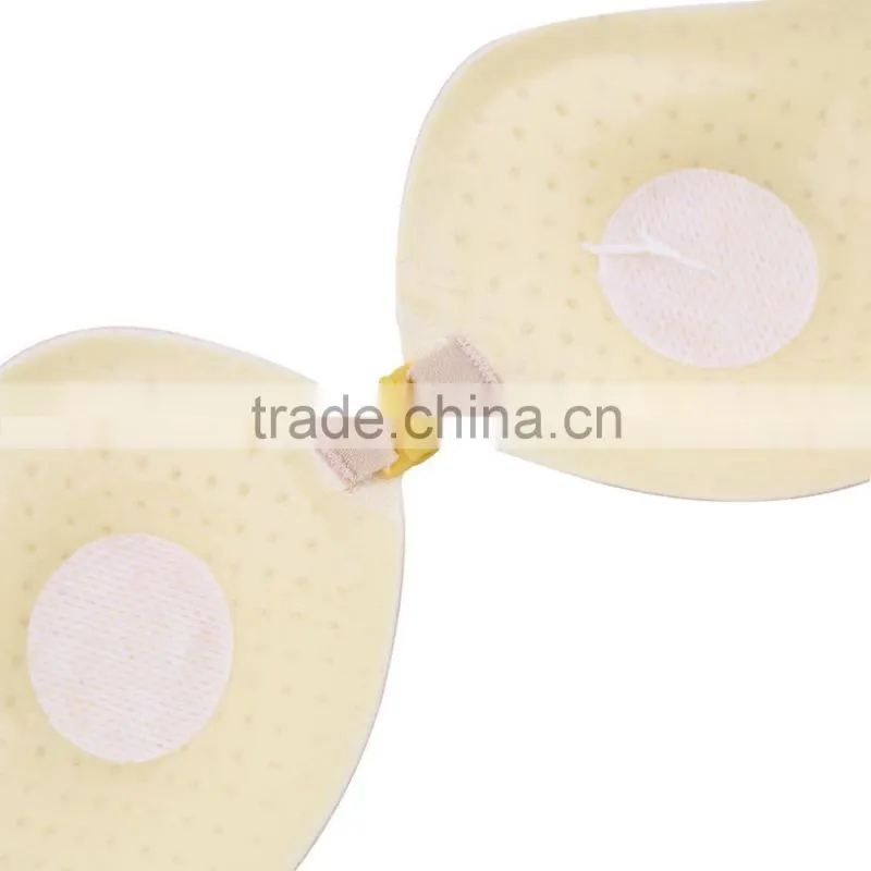 Self-Adhesive Push Up Silicone Filled Bust Front Closure Strapless Invisible Bra Sexy Open Nipple Bras Wholesale Bras