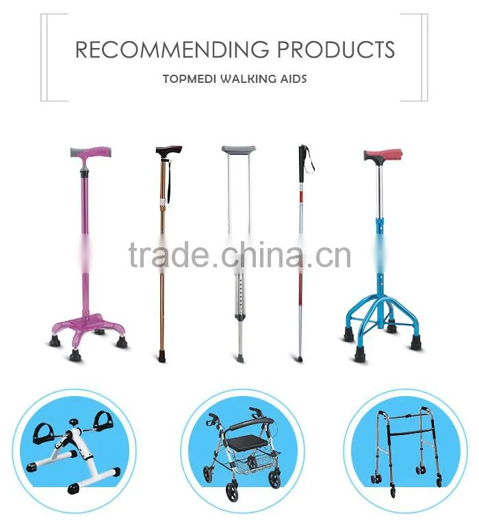 Hospital Medical Equipment Aluminum Frame LIGHTWEIGHT rollator walker Walking Aids for disabled people TOPMEDI