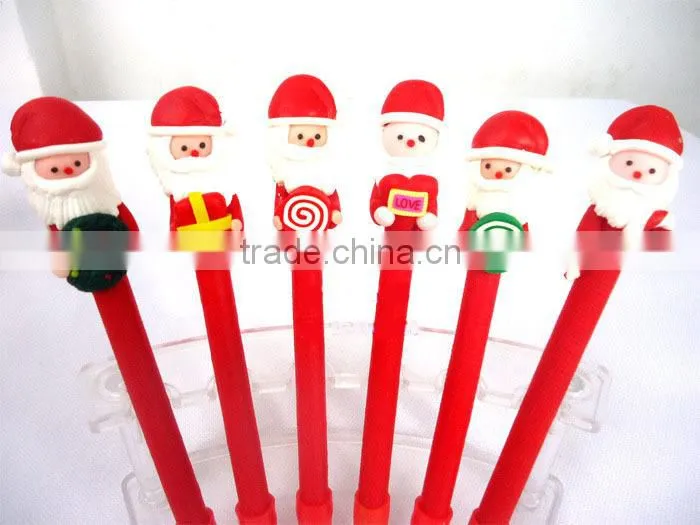 New Design Christmas Polymer Clay Pen Wholesale Can Custom Logo Promotional Ballpoint Pen Cheap Polymer Clay Pen Christmas Gifts