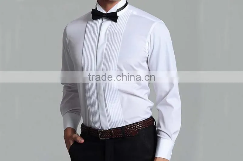 Men's 100% cotton french cuff Guayabera shirt