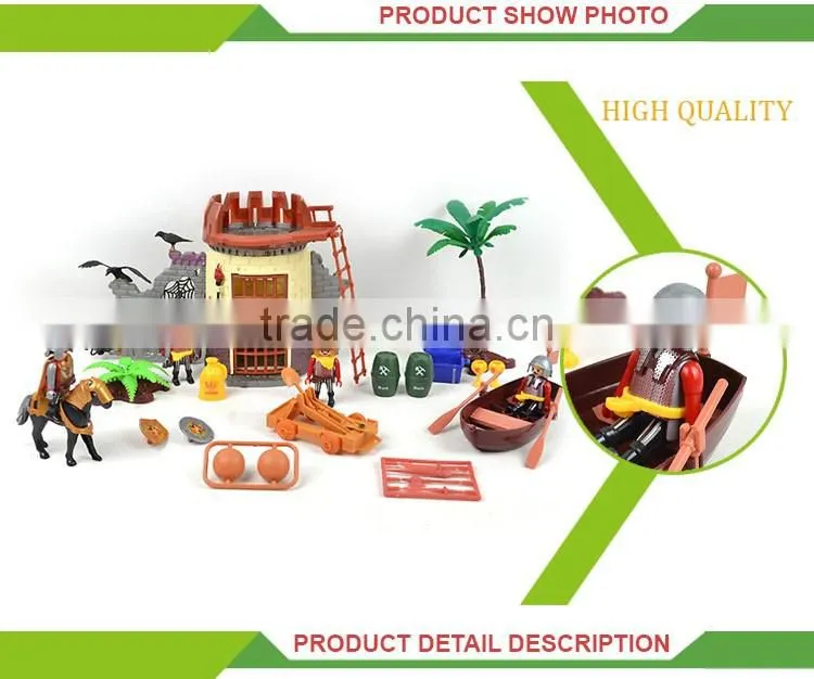 Funny roman play good quailty set small plastic castle playhouse