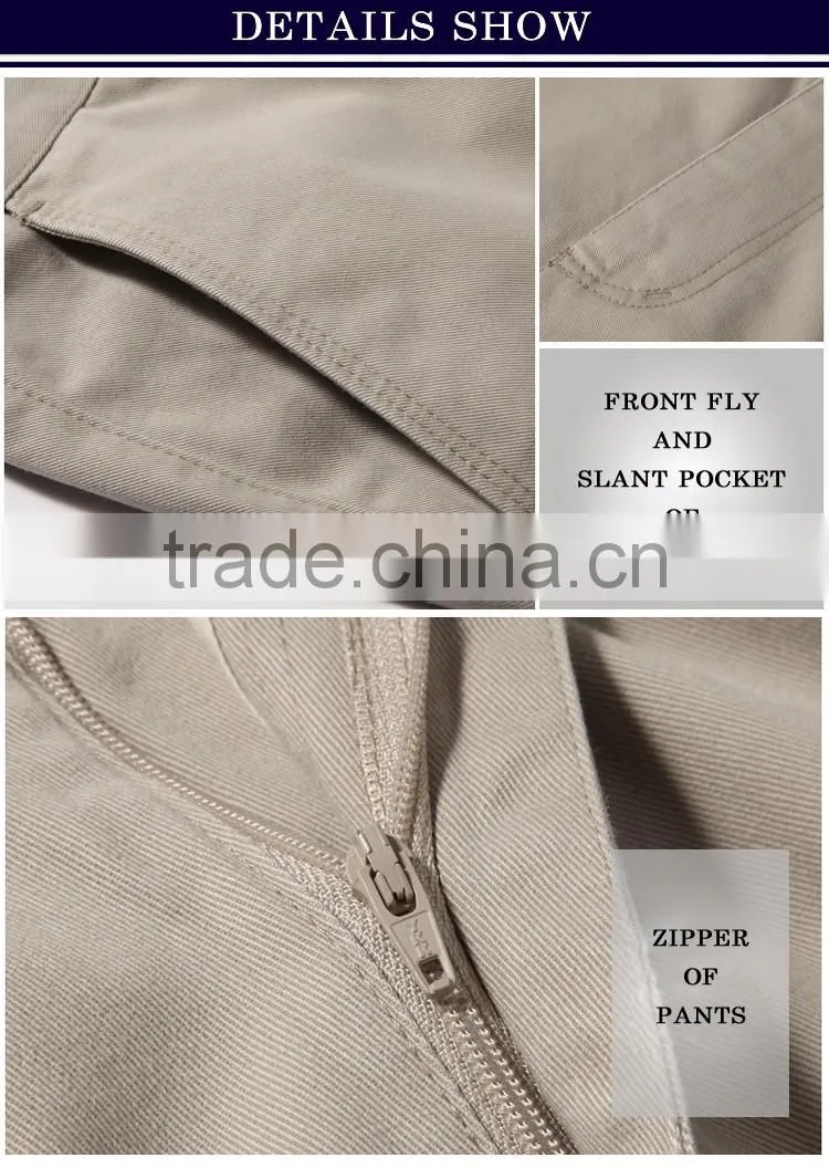 2015 latest design mens casual pants cotton twill trousers