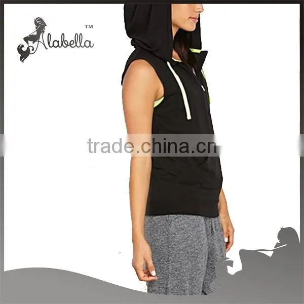 Pullover women Sleeveless hoodie Athletic pullover