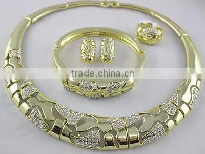 Factory Price Popular African Gold Jewelry For Party Africa Jewelry Set Gold Color 2015