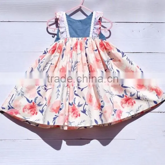 Children Frocks Designs Easter Dress Summer Boutique Girl Clothing Floral Dress