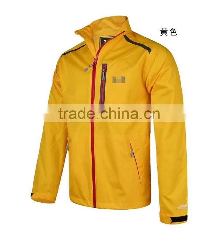 latest fashion customized design mens waterproof&windproof nylon vs polyester windbreaker